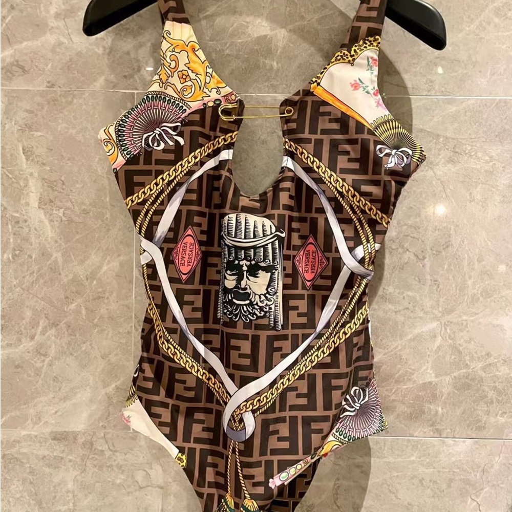 Fendi Brown Patterned Bikini - Picture 2 of 2